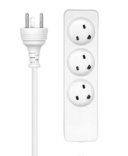 ProXtend KIT3-KIT02W 3-Way Power Strip 2m White Extension Lead