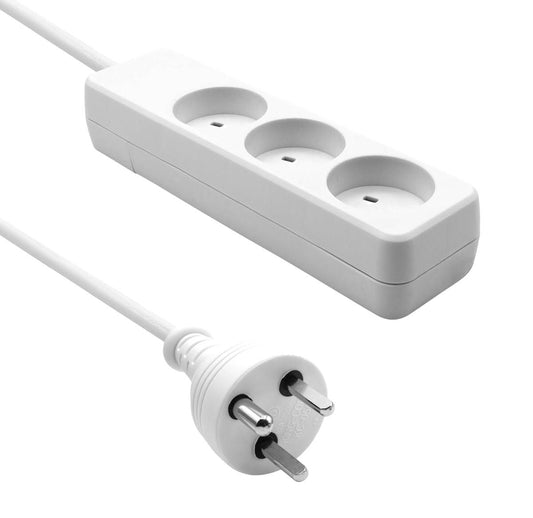 ProXtend KIT3-KIT06W Power Strip – 3-Way 6m White Extension Lead