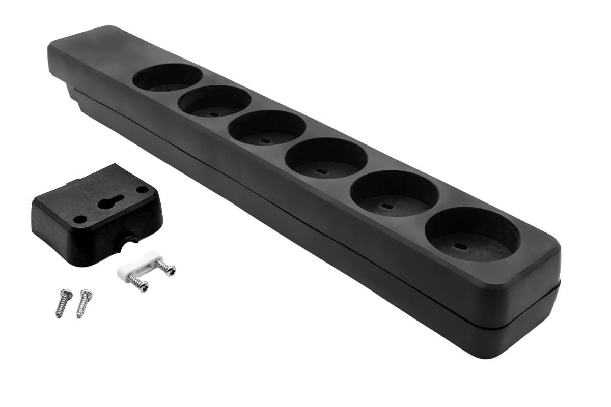 ProXtend KIT6-0B 6-Way Danish IT Power Strip – Black