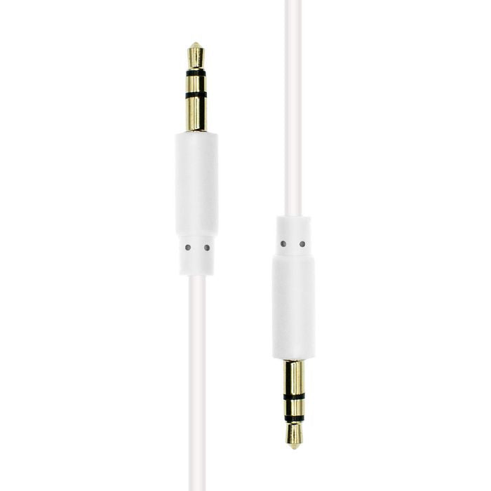 ProXtend M3S-015W 3.5mm 3-Pin Slim Cable Male to Male White – 1.5m Audio Lead