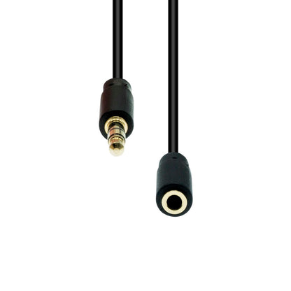 ProXtend M4EXS-005 Mini-Jack 4-Pin Slim Extension Cable – 0.5m Black, Flexible Design