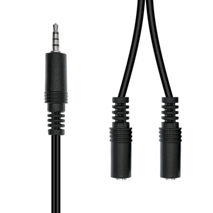 ProXtend M32XM2F-002 3.5mm 3-Pin to Dual 2-Pin Audio Cable – 0.2m Male-Female Black