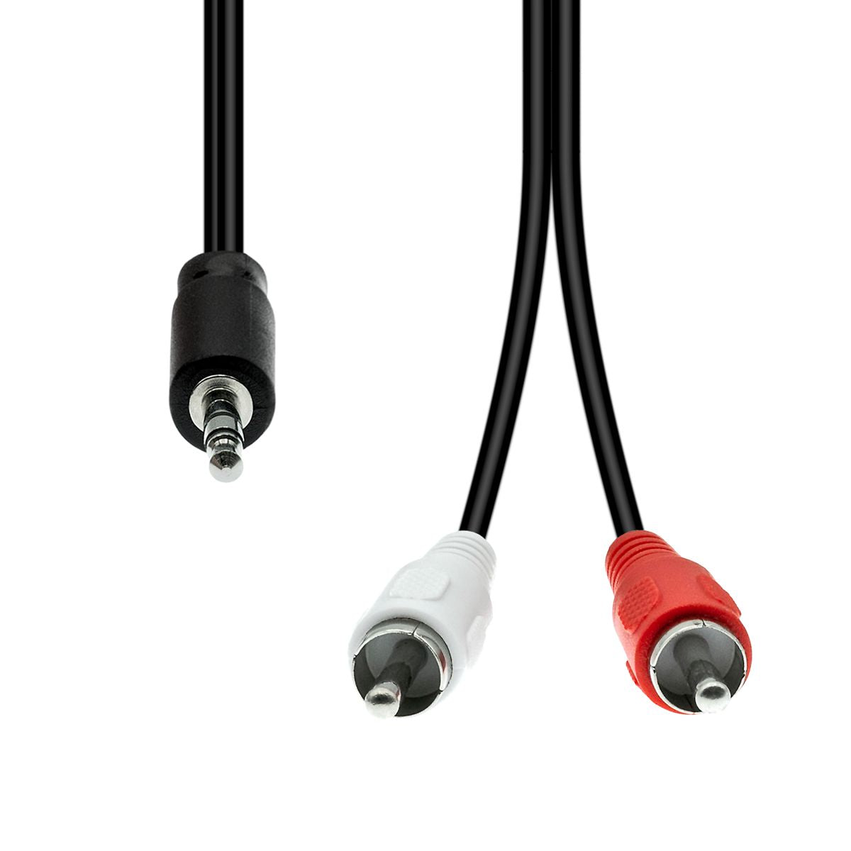 ProXtend 3.5mm to 2 x RCA Audio Cable, 0.5m, Black, Male-Male