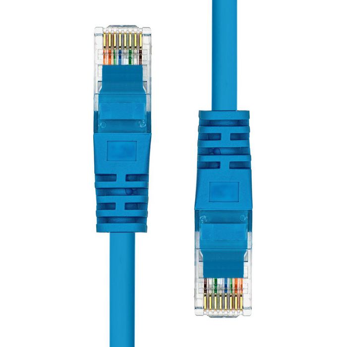 ProXtend V-5UTP-005BL CAT5e U/UTP Ethernet Cable – 0.5m Blue PVC Gold Plated RJ45