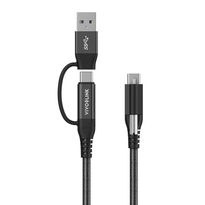 Vivolink PROUSBCMM1.5ADP USB-C Cable – 1.5m USB 3.2 Gen 2 10Gbps, 100W Charging Black