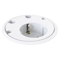 Forming Function 935-PD10W Power Socket with 4 Cable Feedthroughs – White