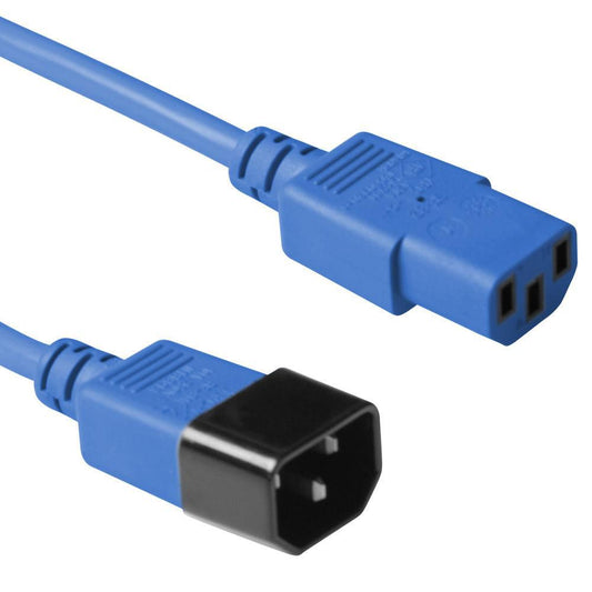 MicroConnect PE1413B09 Blue Power Cable 0.9m C13 to C14 Coupler