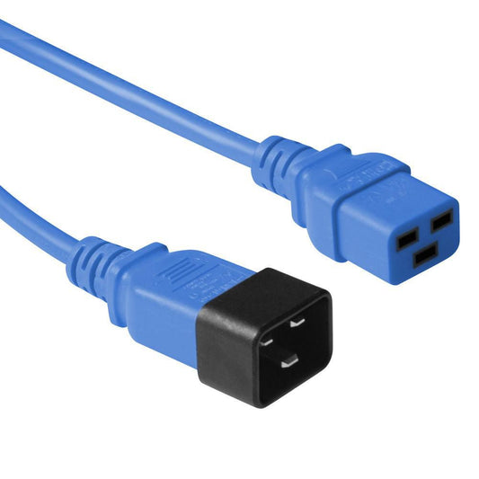 MicroConnect PE2019B18 Blue Power Cable 1.8m C20 to C19 Coupler