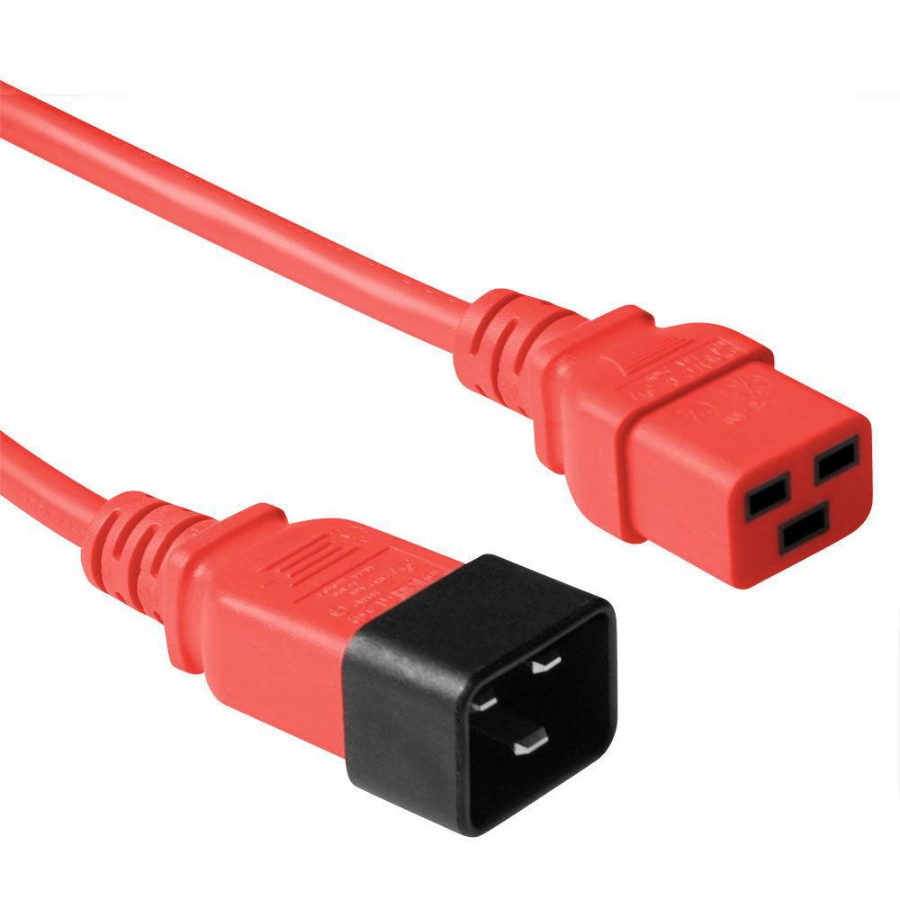 MicroConnect PE2019R18 Red Power Cable 1.8m C20 to C19 Coupler
