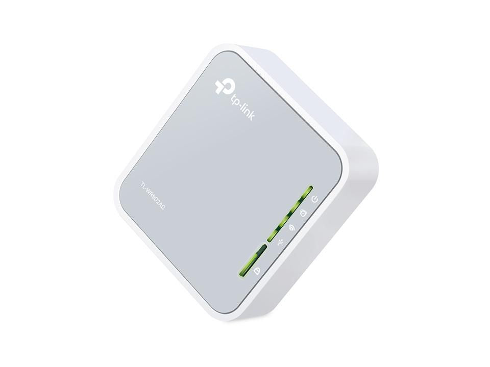 TP-Link TL-WR902AC Portable Dual-Band Wi-Fi 5 Router – 433Mbps, USB, White