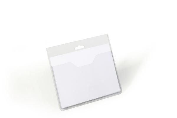 Durable 813619 Name Badge 60x90mm – PVC Partial Cover with Euro Perforation