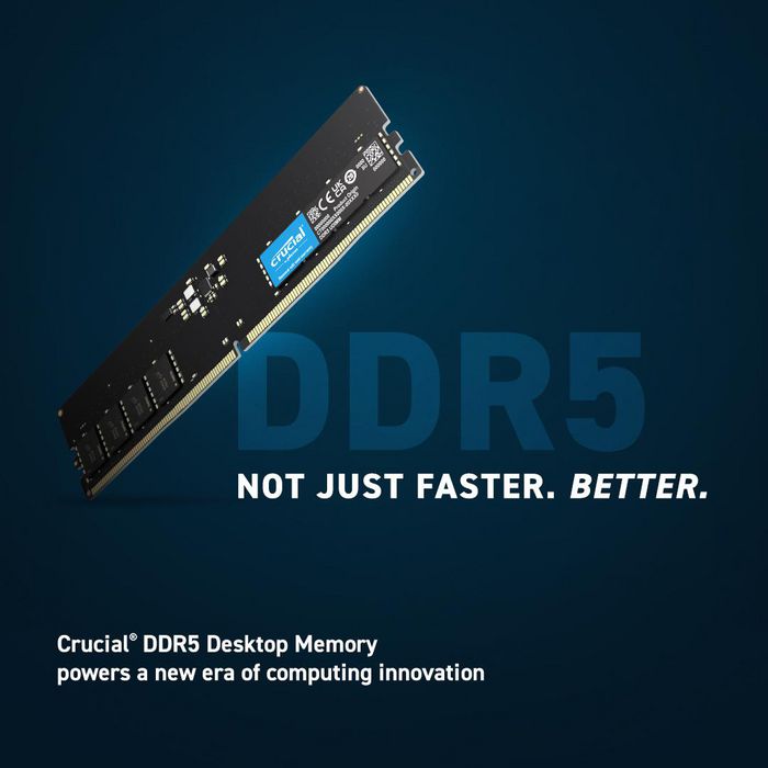 Crucial CT16G56C46U5 16GB DDR5 UDIMM 5600MHz 1.1V Memory Module