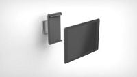 Durable 893323 Tablet Holder – Wall Mount, Silver, 7-13" ABS/Aluminium