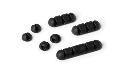Durable 504137 Cable Clips Set – Self-Adhesive Cable Management, Black