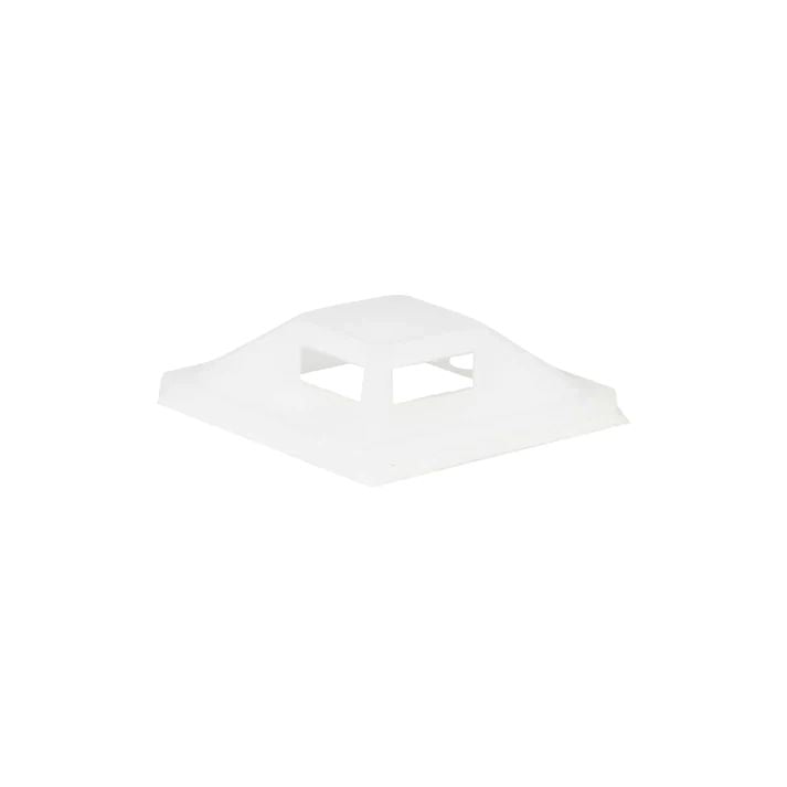 Lanview Self-Adhesive Cable Tie Mounts – White, Polypropylene, 50 Pack