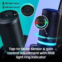 HP 4P5E2AA HyperX DuoCast USB Microphone – Black RGB 24-bit 96kHz