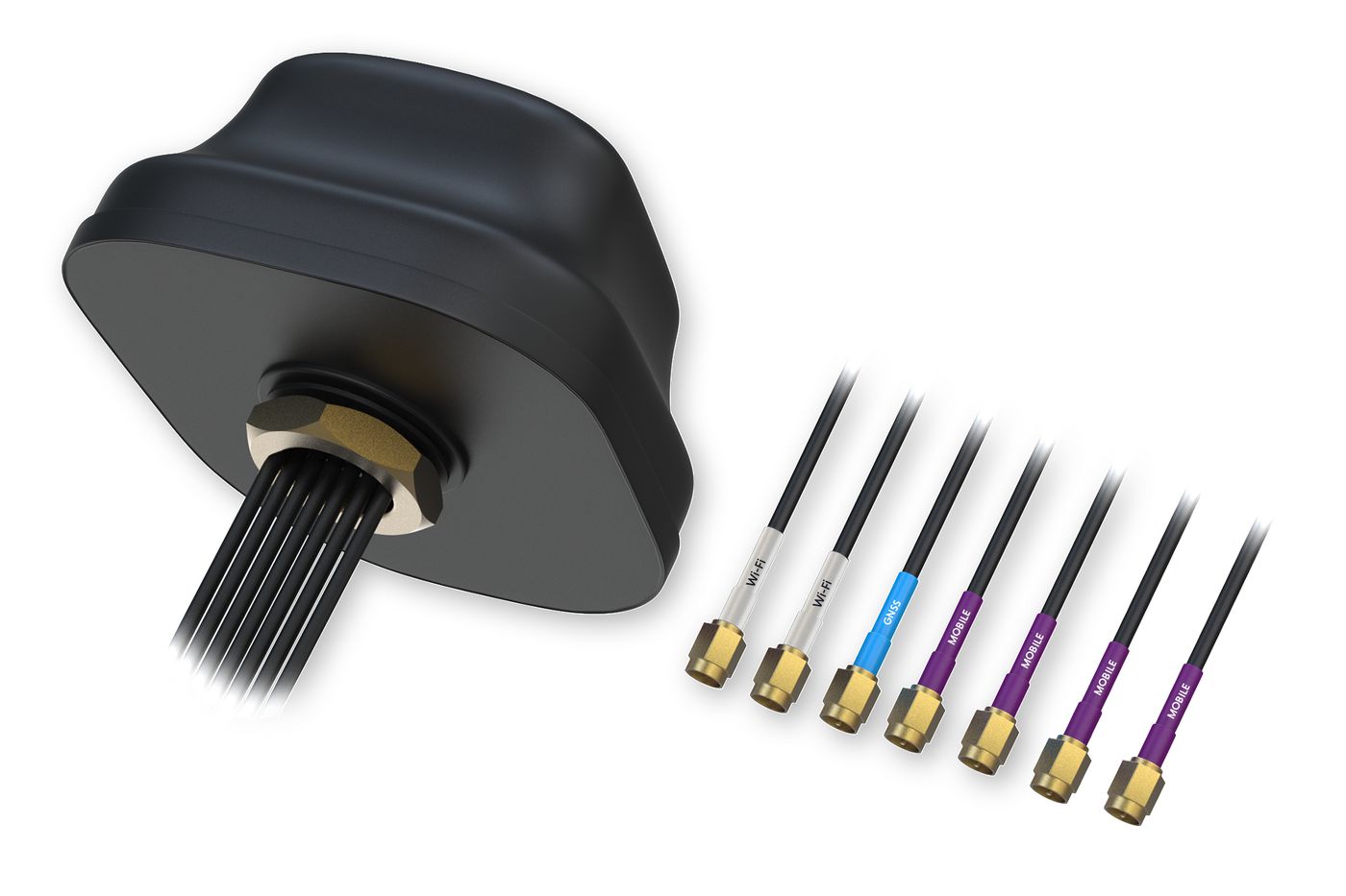 Teltonika Networks PR1KC640 5G/GNSS/Wi-Fi MIMO Antenna – SMA, IP67, 4dBi