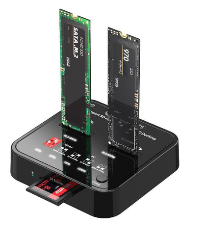 CoreParts MS-CLONER-M2-SD Media Duplicator – M.2 SSD Clone Dock, USB-C, SD Reader