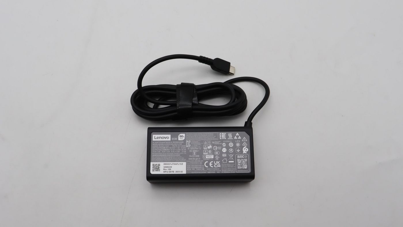 Lenovo 5A11J62092 65W USB-C Power Adapter – Multi-Voltage, Compact & Reliable Charger