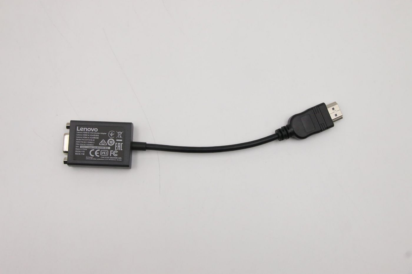 Lenovo 5C11E09631 HDMI to VGA Adapter – Monitor Converter 1080p Support