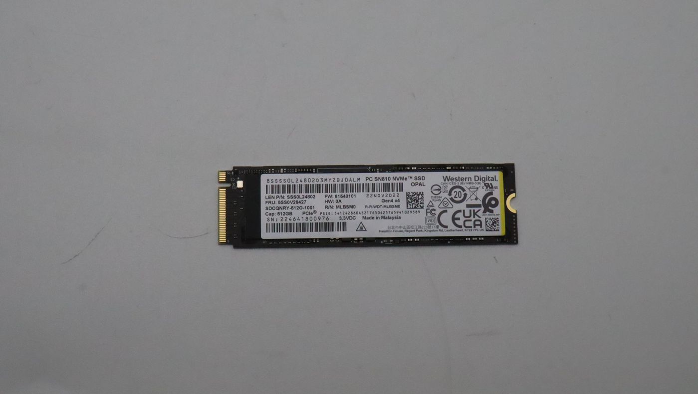Lenovo 5SS0V26427 Internal SSD – M.2 2280 512GB PCIe 4.0 x4 OPAL 2.0