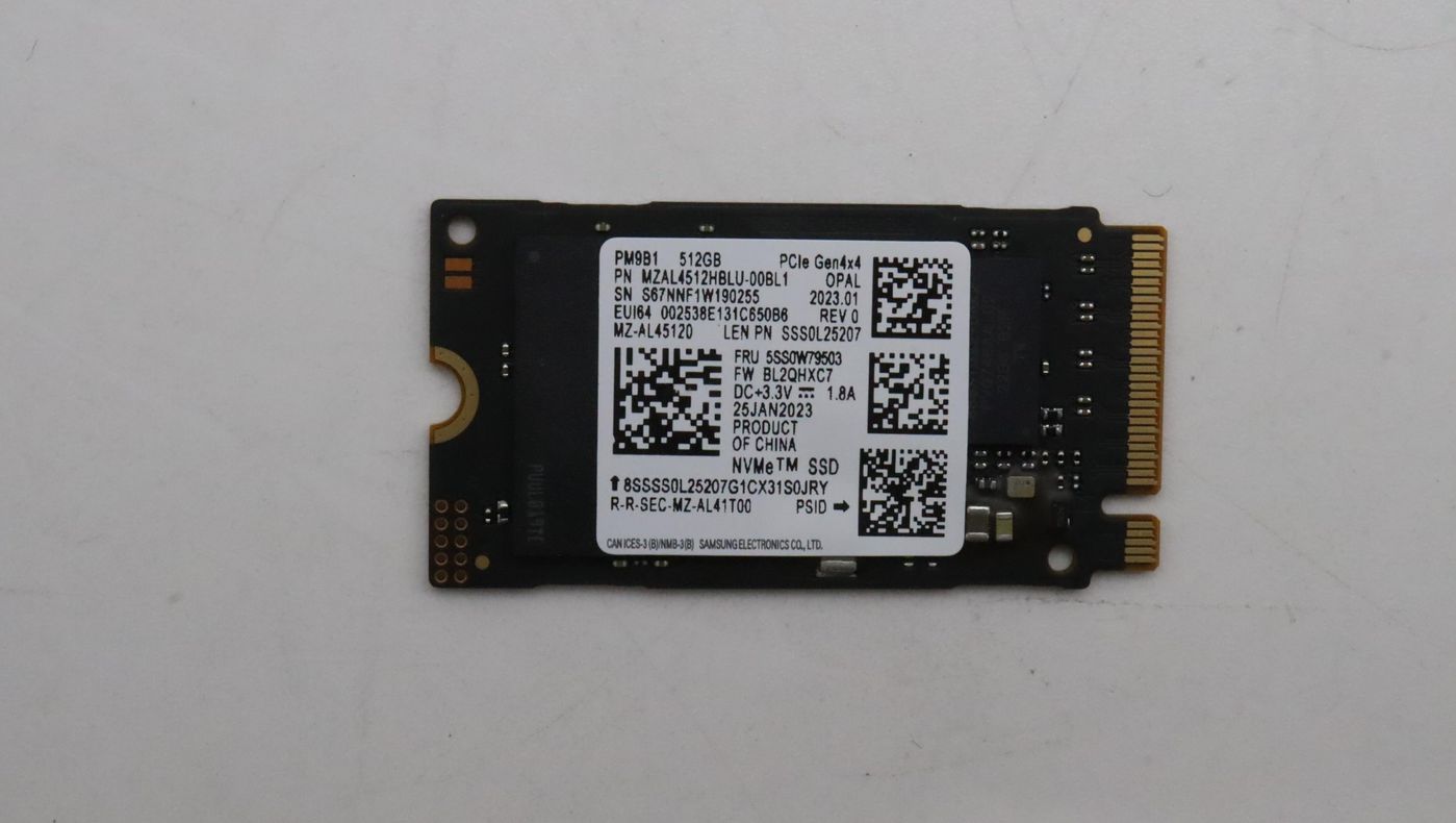 Lenovo 5SS0W79503 SSD – M.2 2242 512GB PCIe 4.0 x4 NVMe OPAL Encryption