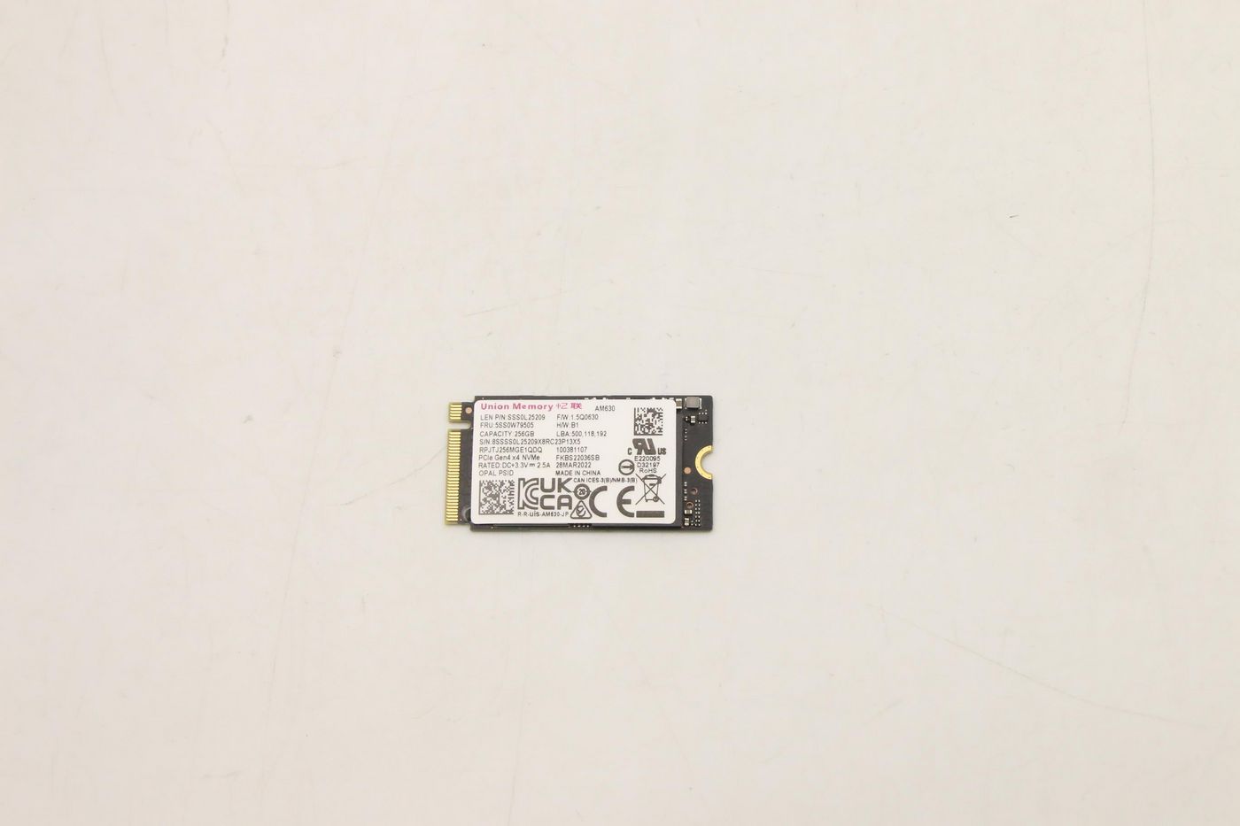 Lenovo 5SS0W79505 M.2 2242 SSD 256GB PCIe 4.0 x4 OPAL NVMe