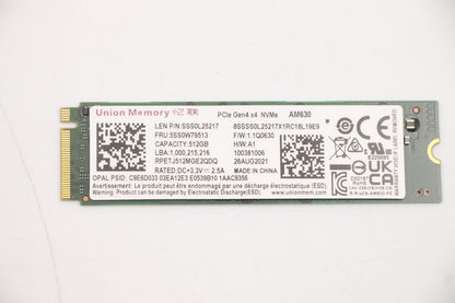 Lenovo 5SS0W79513 Internal SSD – M.2 2280 512GB PCIe 4.0 x4 OPAL