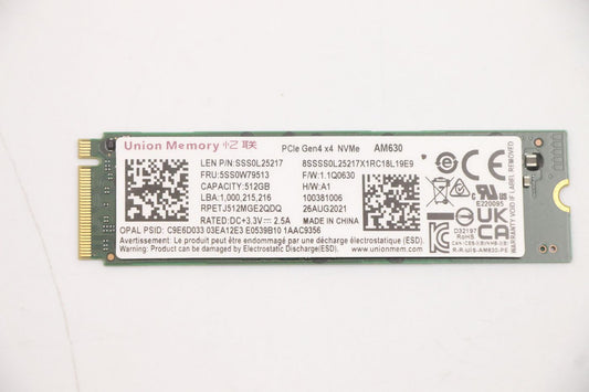 Lenovo 5SS0W79513 Internal SSD – M.2 2280 512GB PCIe 4.0 x4 OPAL