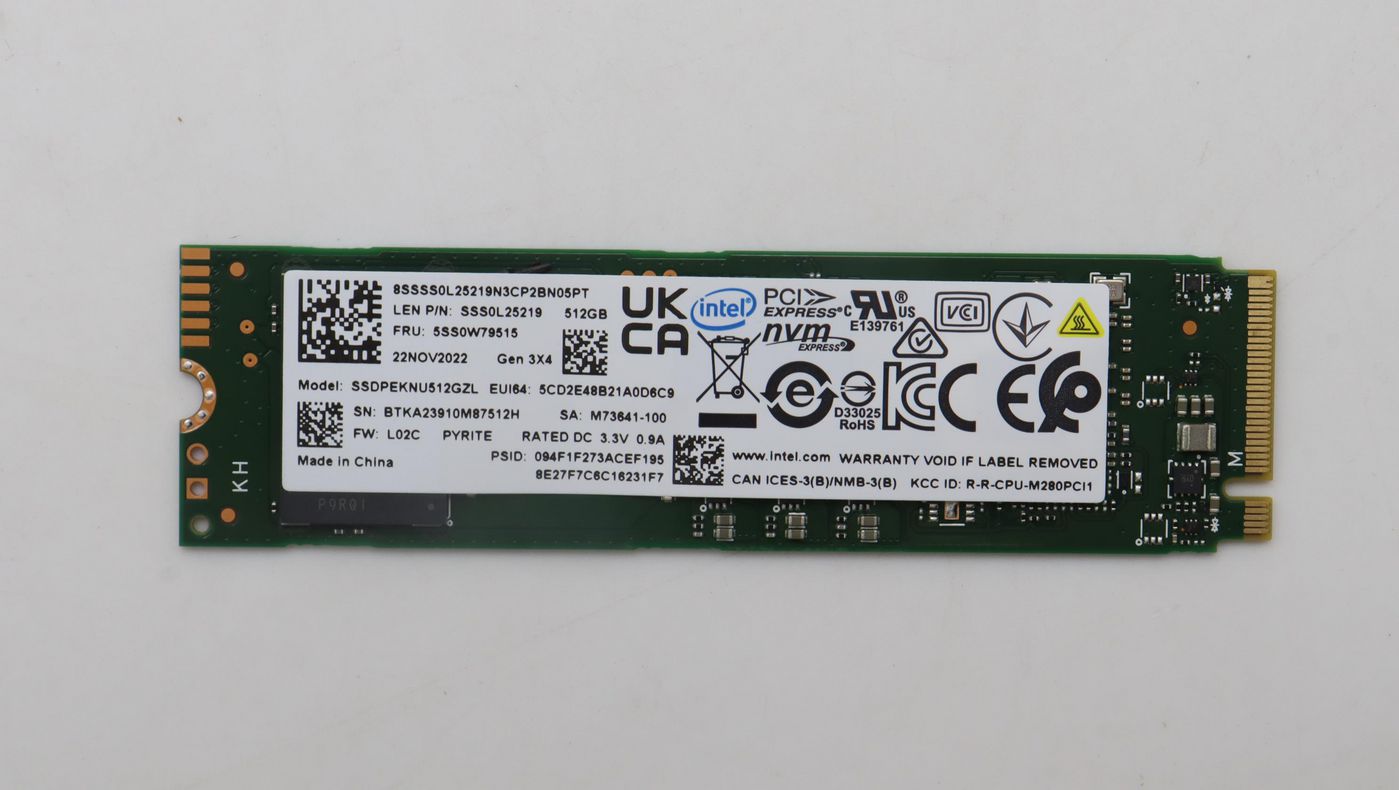 Lenovo 5SS0W79515 Internal SSD – M.2 512GB PCIe 3.0 x4 QLC Solid State Drive