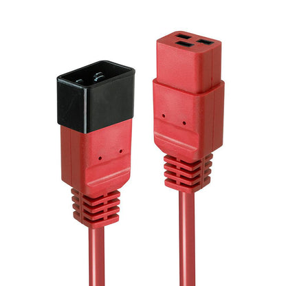 Lindy 30125 IEC C19 to C20 Extension Cable – 3m Red Power Lead