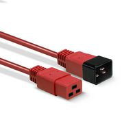 Lindy 30125 IEC C19 to C20 Extension Cable – 3m Red Power Lead