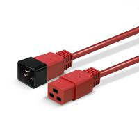 Lindy 30125 IEC C19 to C20 Extension Cable – 3m Red Power Lead