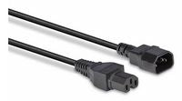 Lindy 30314 Power Cable – IEC C14 to IEC C15 2m Black H05-VVF 3G 1.00mm²