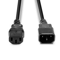 Lindy 30321 IEC Extension Cable – 1m Power Lead Black C14 to C13