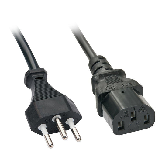 Lindy 30417 Power Cable Black 2m C13 Coupler to C13 Coupler