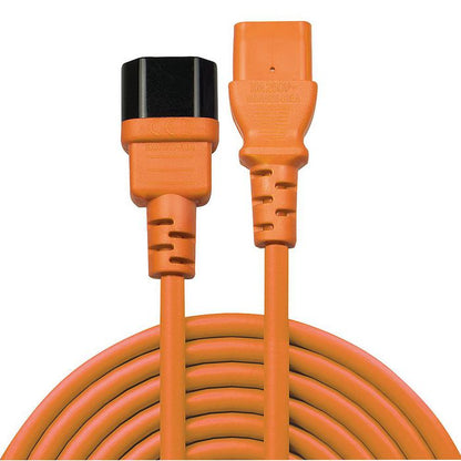 Lindy 30474 IEC Extension Cable 1m – Orange Power Lead C14 to C13
