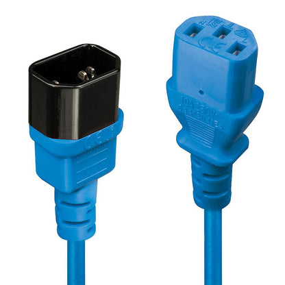 Lindy 30470 IEC Extension Cable – C14 to C13 Blue 0.5m Power Lead