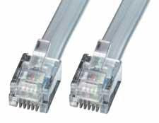 Lindy 34223 Telephone Cable RJ-12 Male to Male 2m Grey 6P6C