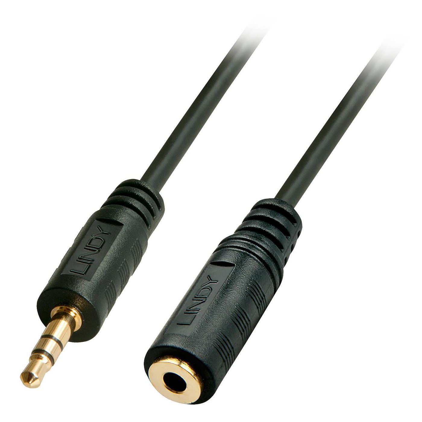 Lindy 10m Premium Audio 3.5mm Jack Extension Cable – Male to Female, Black