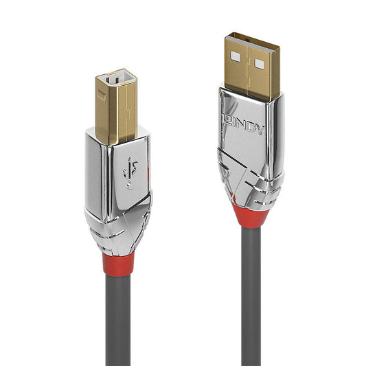 Lindy 36641 USB 2.0 Type A to B Cable – 1m Cromo Line Gold-Plated