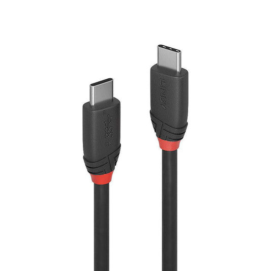 Lindy 36906 USB 3.2 Type C to C Cable – 1m 20Gbps Black Line