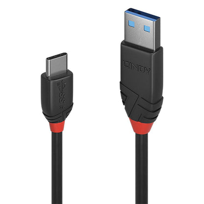Lindy 36916 USB 3.2 Type A to C Cable 1m – 10Gbps Black Line