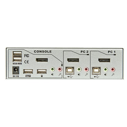 Lindy 39304 KVM Switch – 2 Port USB 2.0 DisplayPort 1.2 TTU