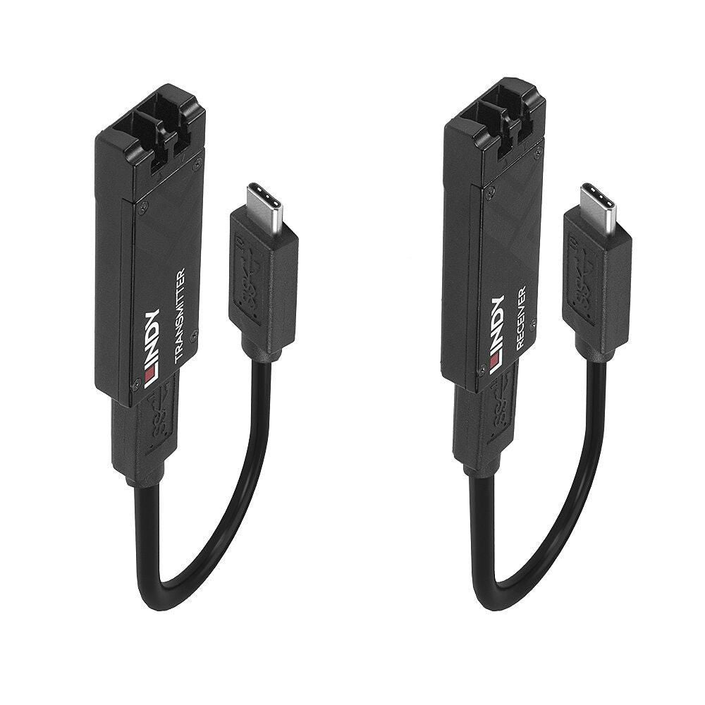 Lindy 43312 100m Fibre Optic USB 3.2 Type C Extender – 10Gbps