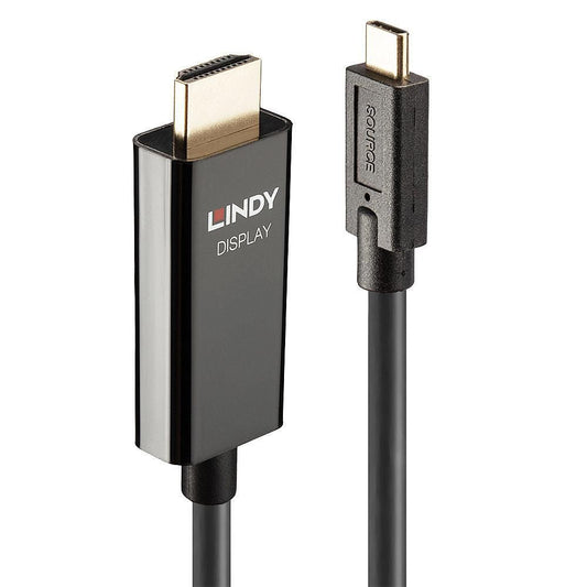 Lindy 43317 10m USB Type C to HDMI Adapter Cable – 4K60 HDR, Gold Plated, Durable PVC Jacket