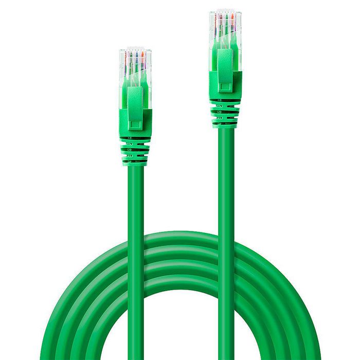Lindy 48052 10m Cat6 U/UTP Network Cable – Green, RJ45 Connector, 250MHz Bandwidth