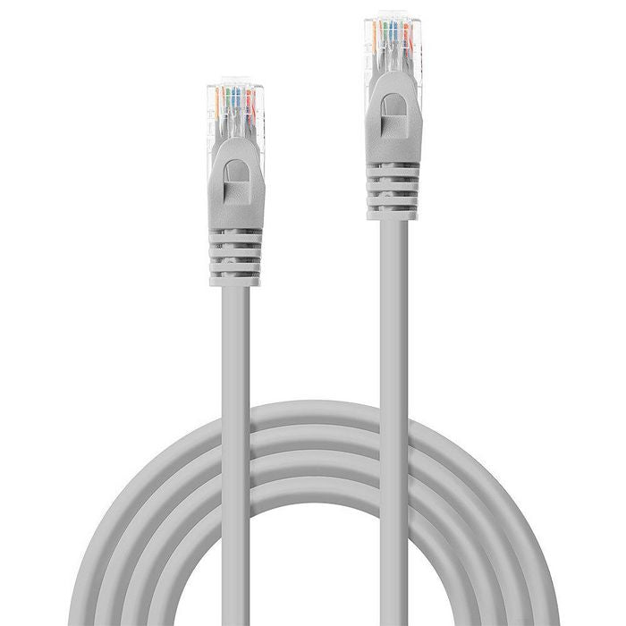 Lindy 48365 5m Cat5e U/UTP Network Cable – Grey, RJ45 Connectors, 10 Year Warranty