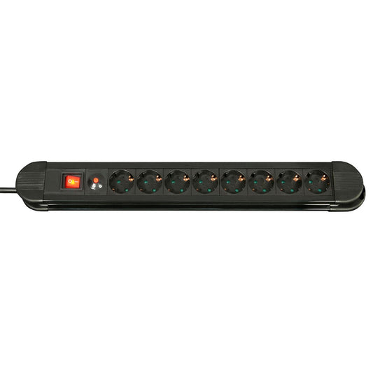 Lindy 73104 Power Strip – 8-Way Schuko, 1.4m Cable, 3500W, Surge Protection
