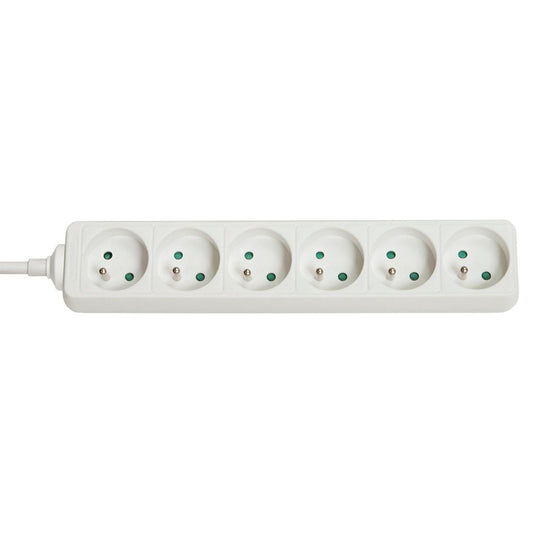 Lindy 73125 Power Extension 6 AC Outlets 3680W Indoor White
